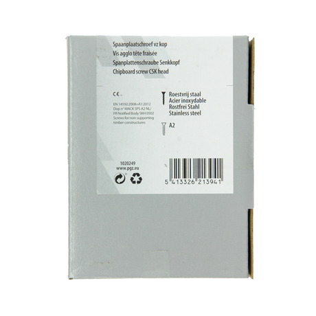Mack 1020249 - spaanplaatschroef vz kop inox a2 50 st 5,0 x100 mm | 2 stuks