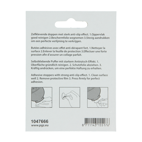 Mack 1047666 - antislipstrip zelfklevend transparant ø 30 mm 4 st pcs | 12 stuks