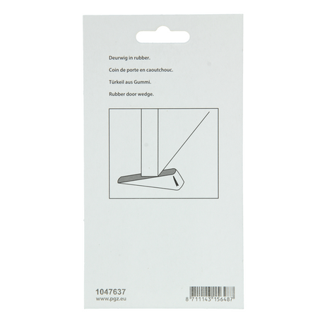 Mack 1047637 - deurwig rubber zwart 100 x 25 mm 1 st pc | 6 stuks
