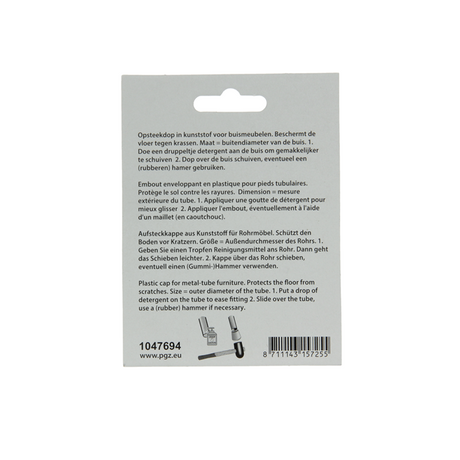 Mack 1047694 - opsteekdop kunststof zwart ø 16 mm 4 st pcs | 6 stuks