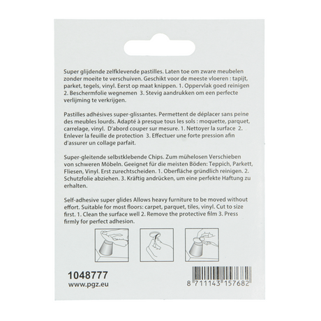 Mack 1048777 - super glijpastille zelfklevendbruin 30 x 30 mm 4 st pcs | 12 stuks