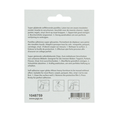 Mack 1048759 - super glijpastille zelfklevendbruin ø 25 mm 4 st pcs | 12 stuks