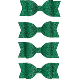 Vivi-Gade-Schleifen, Größe 31 x 85 mm, grüner Glitzer, 4 Stück 1 Box