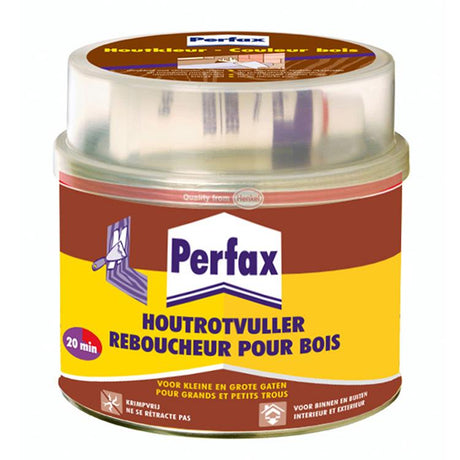 Perfax houtrotvuller 1000g can | hout restoratie vulmiddel | houtrotvuller voor binnenhuis projecten | rotvuller restoratie.