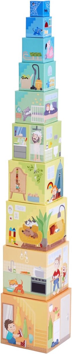Haba Stapelbausteine ​​aus Pappe, Lernspielzeug „My Home“-Set.