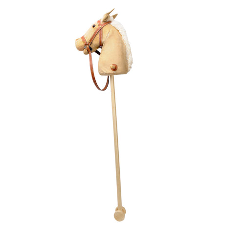 Spielholz - Steckenpferd beige Rippe mit Klang - Cord