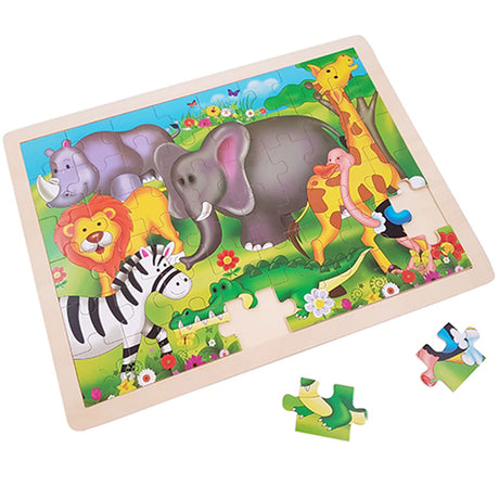 Playwood Holzpuzzle Wilde Tiere - 48 Teile.