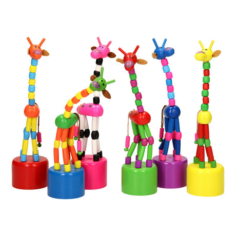 Playwood Holzdruckpuppe Giraffe farbig
