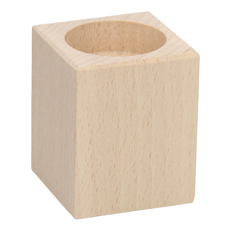 Playwood Teelichthalter quadratisch aus Buchenholz.