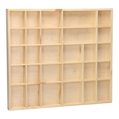 Kleine Fußschrift aus Holz, rechteckig, groß