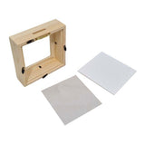 Playwood Holz-Sparschwein aus Plexiglas mit weißer Rückseite, mittelgroß