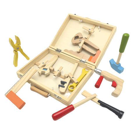Playwood houten gereedschapskist - 12dlg.