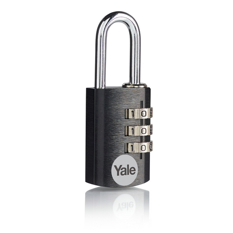 Yale 1065202 - hangslot 20mm alu zwart std | 3 stuks