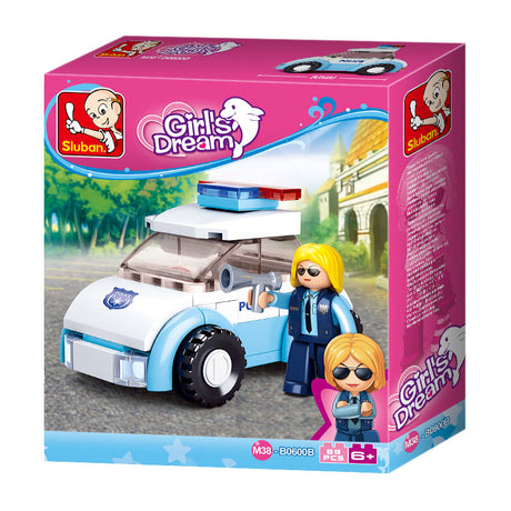 Sluban Girls Dream Serie M38-B0600B Polizistin mit Polizeiauto 69-teilig