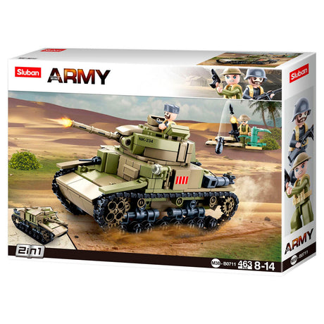 Sluban WWII - Italienischer Panzer 2in1 - 463 Stk.