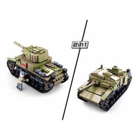Sluban WWII - Italienischer Panzer 2in1 - 463 Stk.