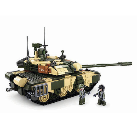 Sluban Modellsteine Army Großer Kampfpanzer Bauspielzeug – Baukasten Modellbau – Baukasten mit 758 Bausteinen – M38‑B0756 ab 8 Jahren
