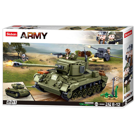 Sluban-Armee – mittlerer Panzer grün – 742 Stück.
