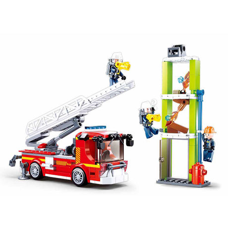 Sluban-Feuerwehr-Leiterwagen-Übung
