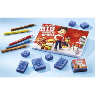 Totum Paw Patrol 2-in-1-Bastelset zum Stempeln, Färben, Bügeln von Perlen mit Chase und Marshall-Geschenktipp, kreatives Spielzeug