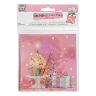 Diamond Painting Kartenset 13x13 cm 2 Stück 3 sortiert | 6 Stück