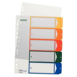 Numerische Tabs Leitz PC druckbare 1291 Farbsortiment PP (Polypropylen)