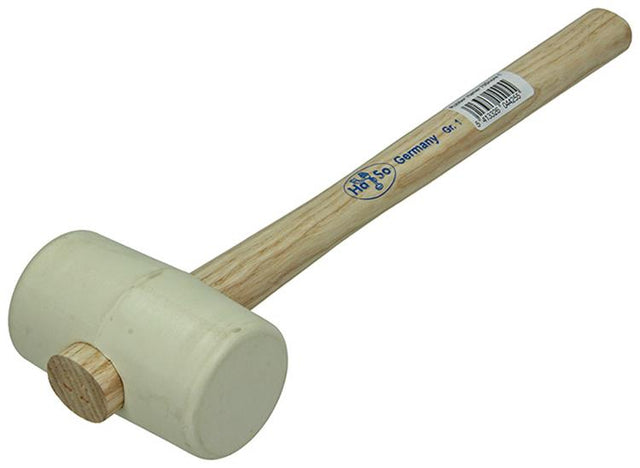 1011131 – weißer Gummihammer, Eschenstiel Nr. 1 90x55mm 300gr | 3 Stück