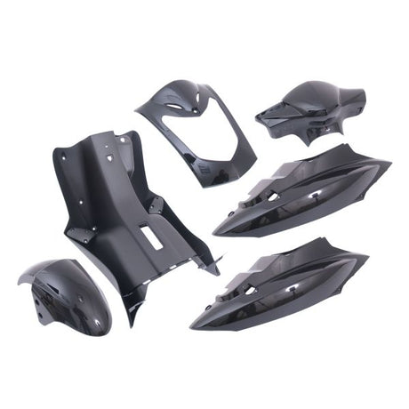 Kantenplatten-Set 7-teilig für Kymco Agility 10 und 12 Zoll mit 2-Personen-Buddy-Sitz in 1 Stück – Metallic-Schwarz