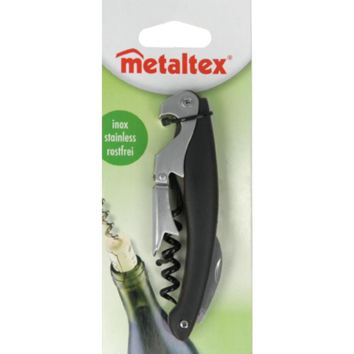 Metaltex-Korkenzieher mit 3 Funktionen