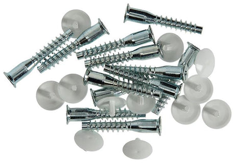 Mack 1013704 - 12 unitaschroeven met afdekkapwit m 6,3 x 40 mm | 10 stuks