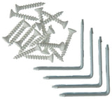 Mack 1013794 - 4 geplooide winkelhaken wit gelakt 40x40mm | 10 stuks
