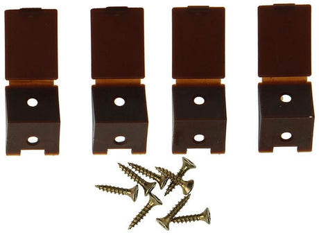 Mack 1013645 - 4 hoekverbinders smal bruin | 5 stuks
