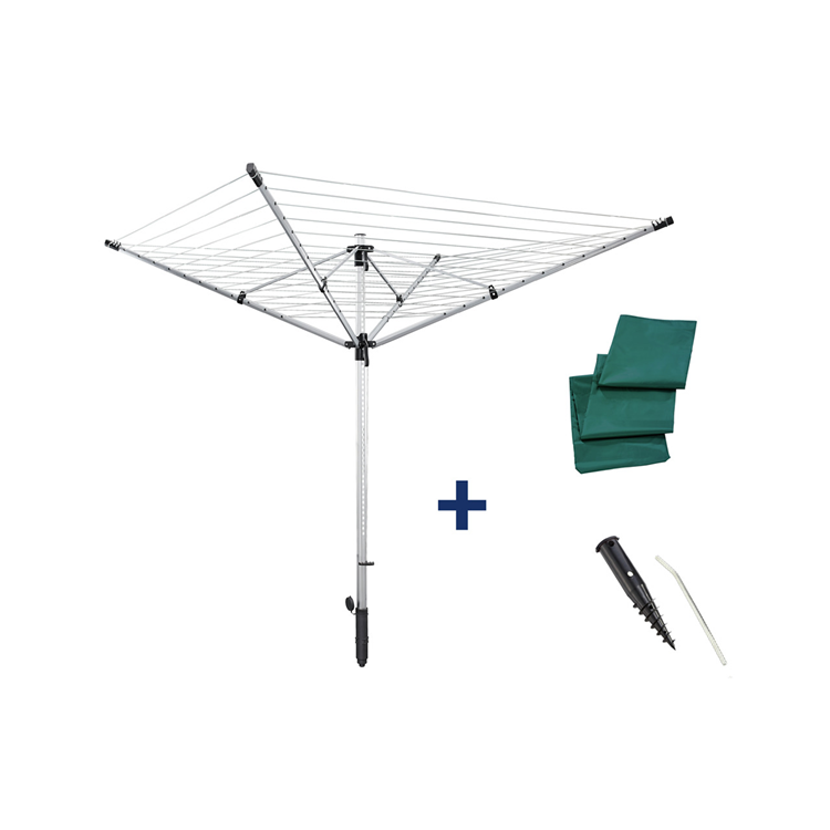Leifheit Leifheit 85282 Wäschespinne LinoLift 600 QuickStart, 60 m Trockenlänge, Silber