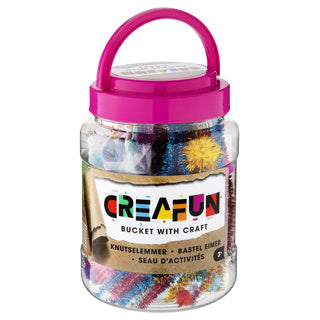 Creafun Eimer mit Hobbyartikeln 2 sortiert | 6 Stück