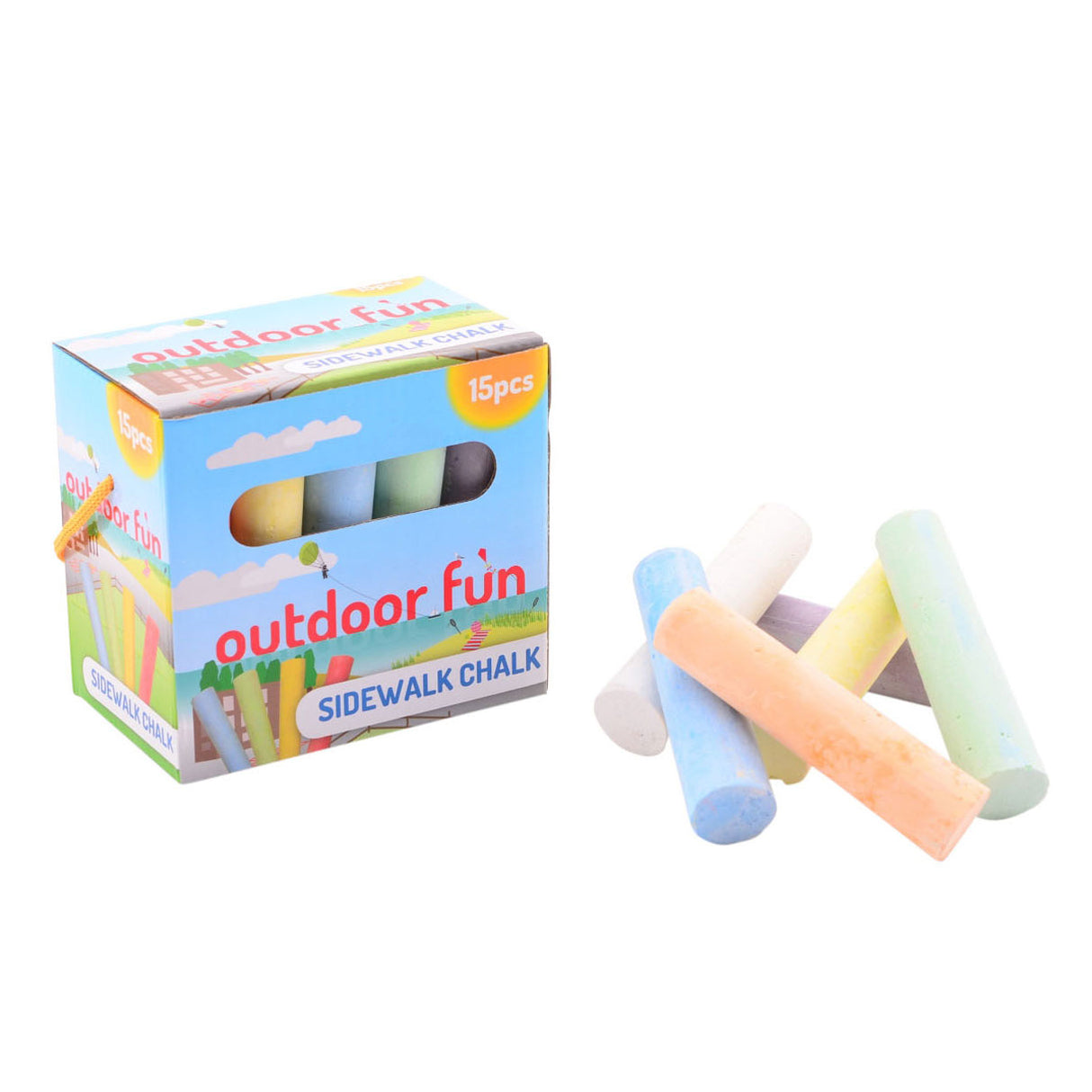 Outdoor-Spaß-Gehwegkreide, 15 Stk.