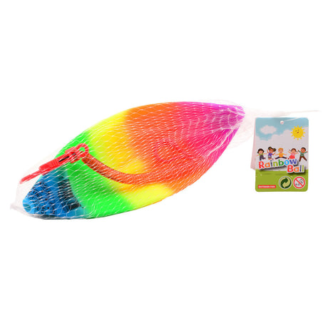 Outdoor-Spaß-Regenbogenball Größe 5 mit Kordel. 3+