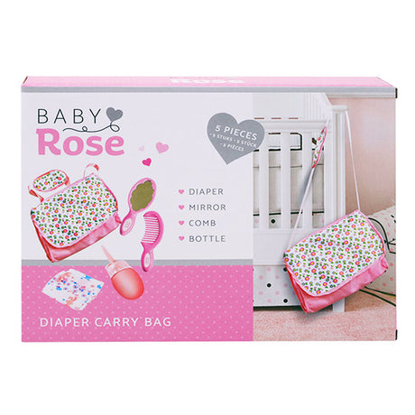 Johntoy Baby Rose Windeltragetasche mit Zubehör