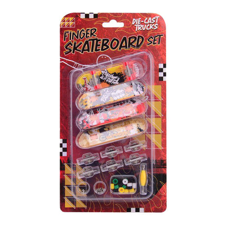Johntoy Finger-Skateboard-Set, 4-teilig.