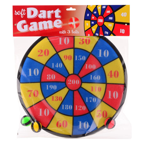 Johntoy Klett-Dartspiel mit 3 Bällen, 36 cm