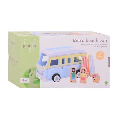 Jouéco Joueco Retro-Strandbus aus Holz mit Zubehör