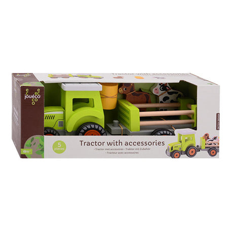 Jouéco Spielzeugtraktor aus Holz mit Zubehör – Joueco – ab 18 Monaten