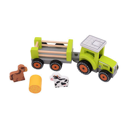 Jouéco Spielzeugtraktor aus Holz mit Zubehör – Joueco – ab 18 Monaten