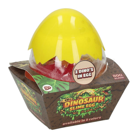 Johntoy dinoslijm in ei met 2 dino's