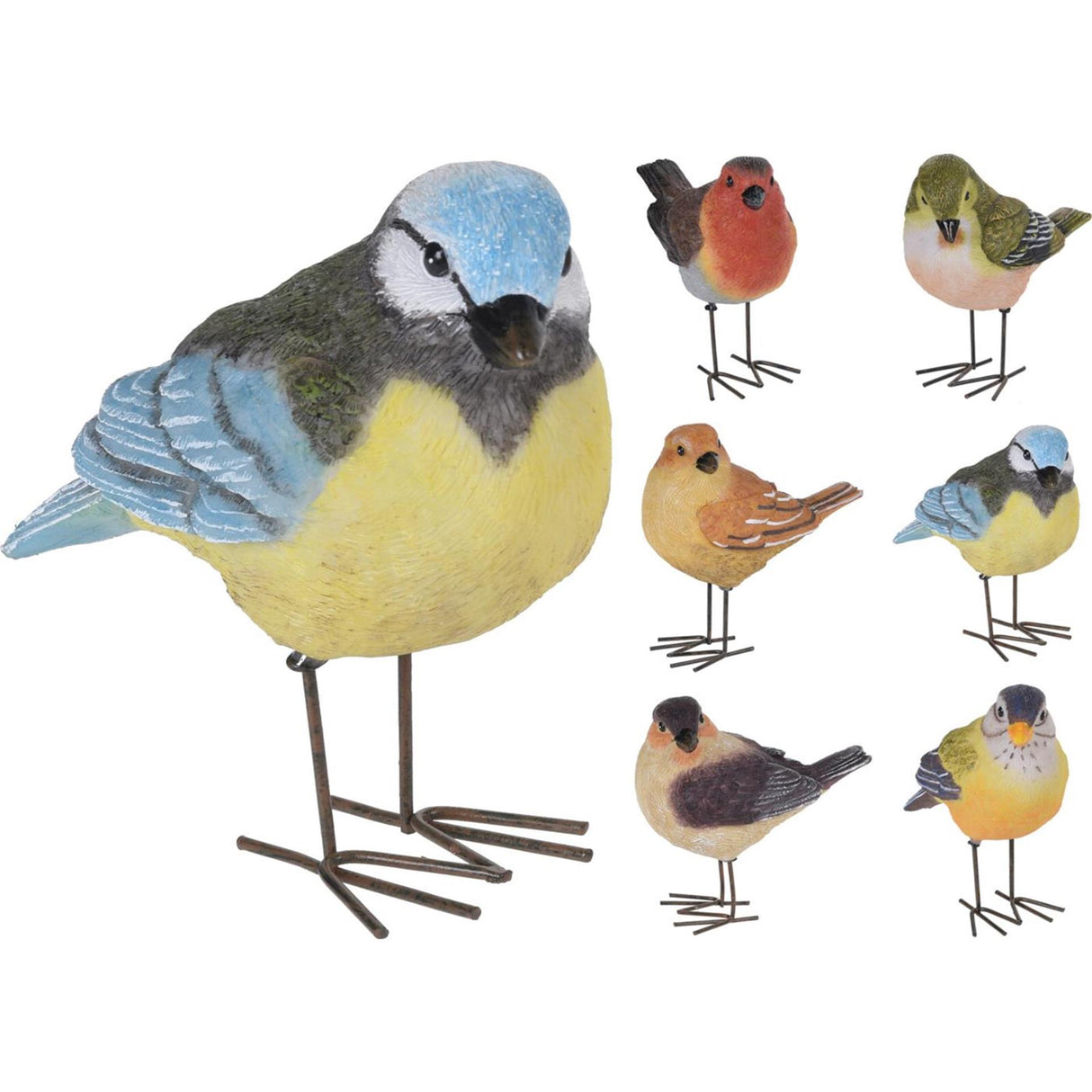 Home Styling Vogel Metallbeine 10cm 6 sort.