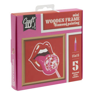 Mini houten frame diamond painting 15x15x2 cm | 2 stuks