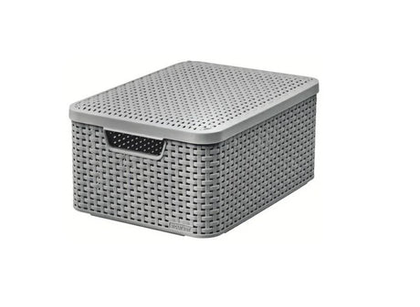 Curver Style-Serie – Aufbewahrungsbox mit Deckel – 18 l – hellgrau