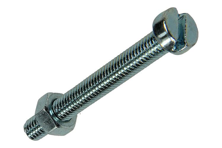 Mack 1017527 - metaalschroef cyl. kop + moer verz. 10 st m5 x 40 mm | 10 stuks