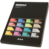 Creativ Company Farbbalkenpapier, A4, Blatt 210 x 297 mm, 100 g, verschiedene Farben, 16 x 10 Blatt, 1 Karton