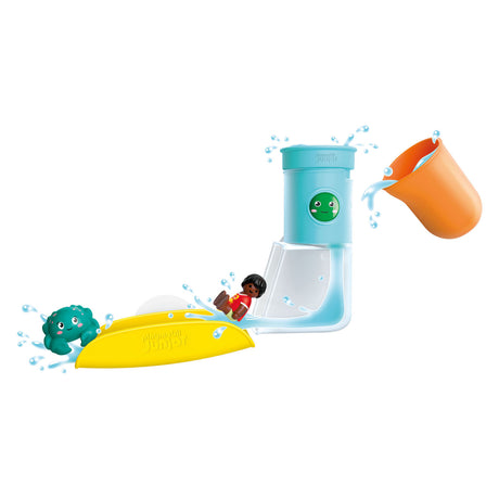 Playmobil Junior Aqua – Wasserfallbecken mit Rutsche – langlebiges Badespielzeug mit Rutsche und Wasserfall – 71775