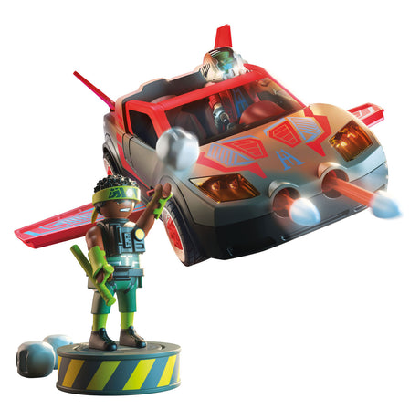 Playmobil | Helden | multifunktionales Heldenfahrzeug | Spielzeug ab 4 Jahren | Geschenk für Kinder | vielseitiges Actionfahrzeug | mit Schießfunktion Spielfigur | 71832